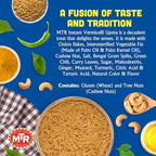 MTR 3minute Seviyan Vermicelli Upma - Ready-to-Cook Mix - Authentic Indian Food in Just 3 Minutes - 100% Vegetarian - No Added Preservatives - Just Add Hot Water - Quick & Easy (Seviyan Vermicelli Upma - 160g, Pack of 6)