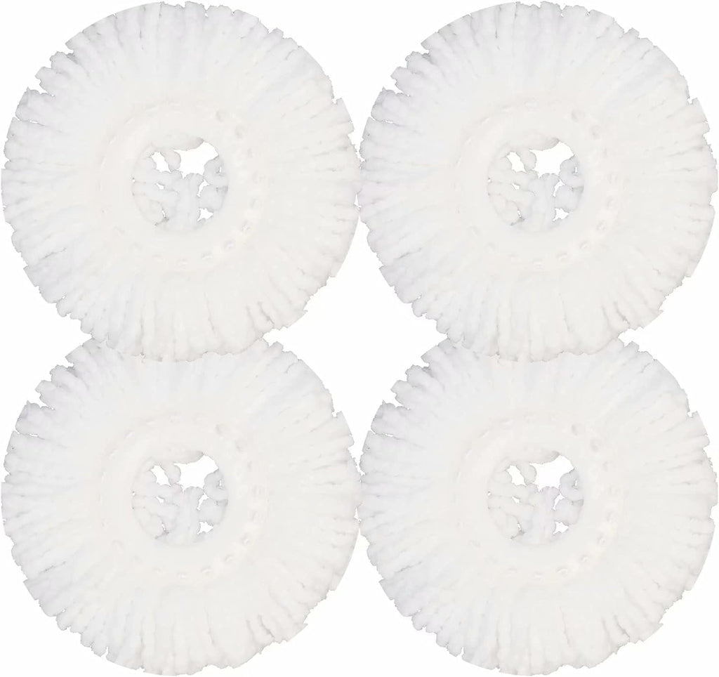 Mop Head for Hurricane Spin Mop Microfiber Mop Head for 360°Spin Magic Mop Refills Round Standard Size Mop Pads 4 Packs