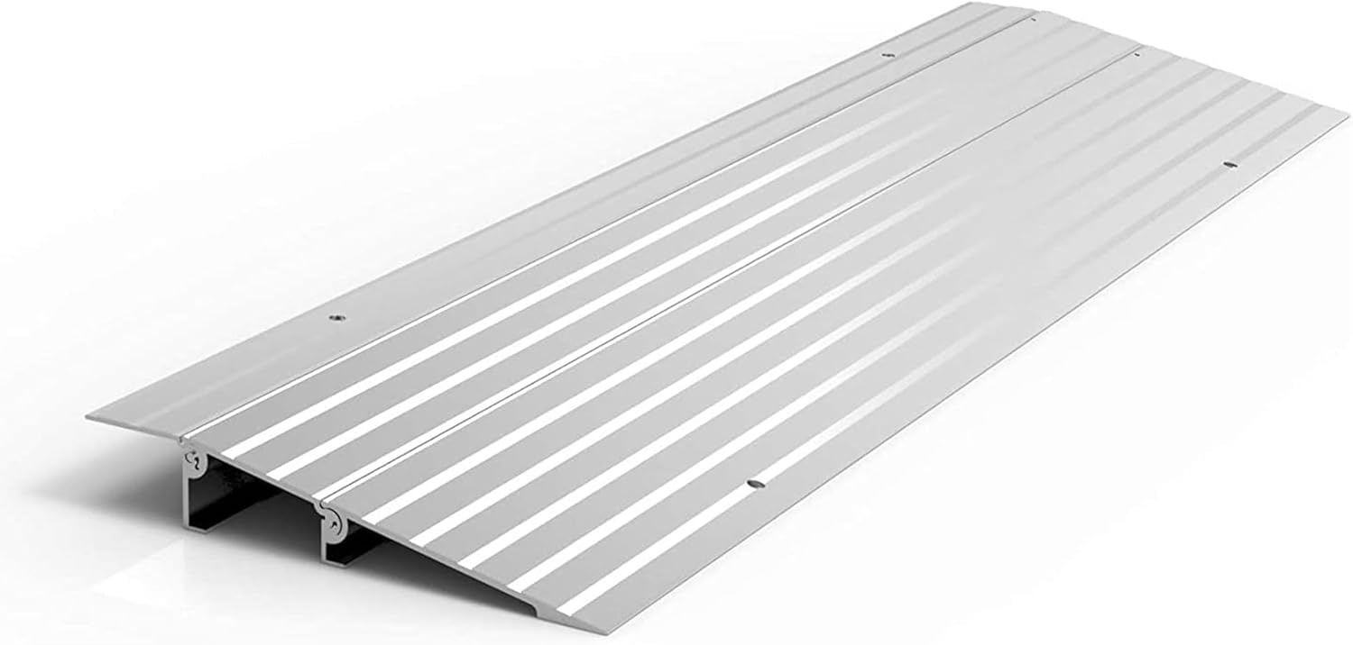 EZ-ACCESS - Threshold Ramps for Doorways - Portable Wheelchair Ramp for Home Steps, Aluminum Door Threshold Sliding Doors, and Wheelchair Access - Adjustable Modular Transitions, 1.5" Rise