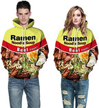 ZUEVI Men's Hoodies Novelty 3D Funny Printed Graphic Pullover Hoodie Sweatshirts with Pockets