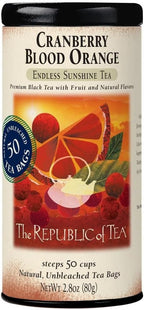 The Republic of Tea – Cranberry Blood Orange Black Tea, 50 Tea Bags, Fruit-Infused Blend, Gluten Free