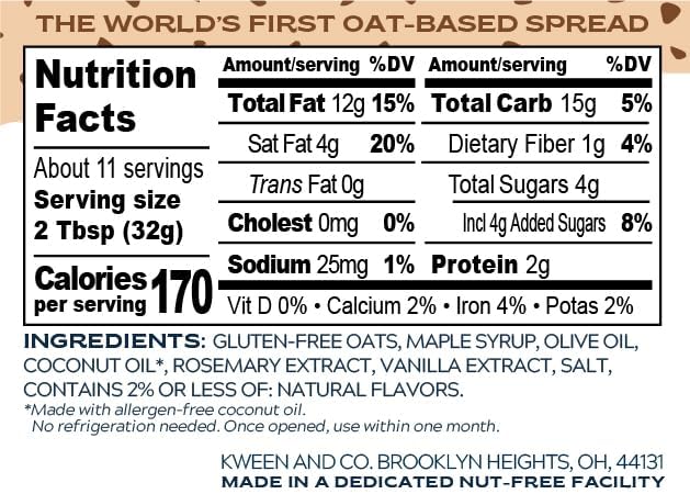 Oat Haus Cookie Dough Granola Butter (Chipless) | Peanut-free, Almond (Tree-Nut) Free, & School-Safe (Top 8 Allergen Free) | Sunflower Seed & Cookie Dough Alternative