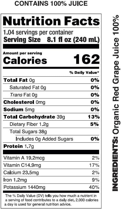 Pomona Organic Juices Pure Grape Juice, 8.4 Ounce Bottle (Pack of 12), Cold Pressed Organic Juice, Non-GMO, No Sugar Added, Not from Concentrate, Gluten Free, Preservative Free