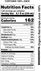 Pomona Organic Juices Pure Grape Juice, 8.4 Ounce Bottle (Pack of 12), Cold Pressed Organic Juice, Non-GMO, No Sugar Added, Not from Concentrate, Gluten Free, Preservative Free