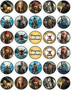 30 x Edible Cupcake Toppers – Pirate Adventure Inspired Collection of Edible Cake Decorations | Uncut Edible on Wafer Sheet