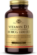 Solgar Vitamin D3 (Cholecalciferol) 10 MCG (400 IU) 250 Softgel