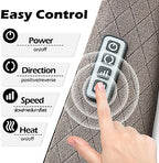 Blue Elf Shiatsu Electric Neck Back Massager Pillow 3D Kneading with Heat for Shoulder, Lower Back, Foot, Leg Muscles Pain Relief Relax in Car Office and Home (Gray)