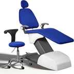 Dental Chair Cover Set,4Pcs Stretch Spandex Elastic Protective Case, Washable Full Dental Chair Covers for Dentist Clinic Chairs(Deep Blue 1)