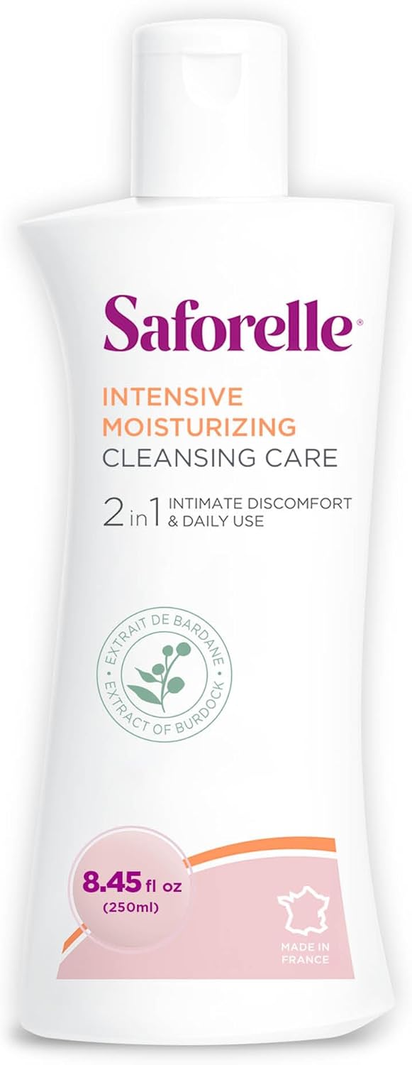 Saforelle Intensive Moisturizing Cleansing Care - 250 ml - Feminine Wash with Burdock Extract for Soothing Daily Cleansing