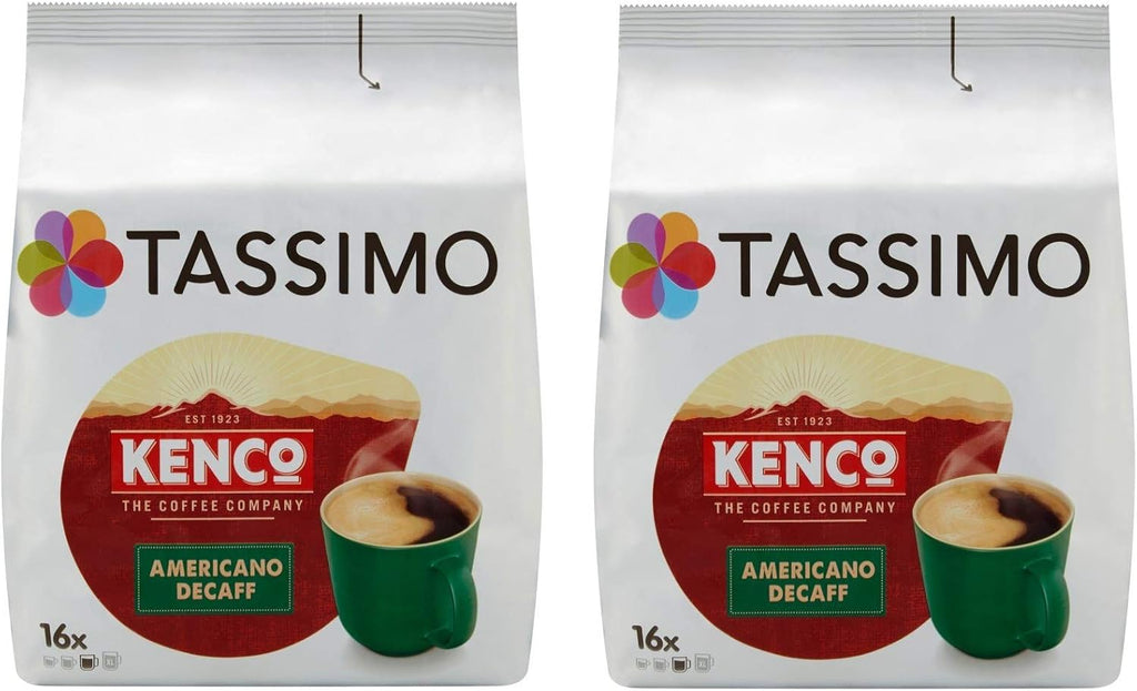iFuntecky T Discs Kenco Americano Decaf (2 Pack, 32 T Discs/pods), 32 Servings?