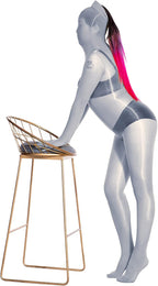 BEFASY Unisex 8D Plus Size Shiny Glossy Full Bodystocking Ultrathin Nylon Sheer Bodysuit Catsuit with Hood Gloves