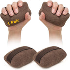 Zelen Palm Grip Protector for Hand Contracture Cushion Palm Splint Guard Finger Contracture Cushion with Elastic Band for Bedridden (Brown, 1 Pair)