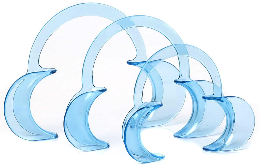 LA MIERE Dental Cheek Retractor C Shape Mouth Opener Size S,M,L, Pack of 3, Blue