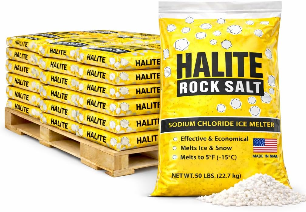 Ice Melt Bulk [25 Bags] 1,000 lbs Half Pallet of Professional Snow & Ice Melter - 50 lb Bags- Melts to 5° - Professional Grade