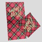 20 Pcs Buffalo Plaid Christmas Paper Napkins Disposable Beverage Cocktail Napkins Foil Gold Napkins Tableware Serviettes Luncheon Dinner Napkin Merry Christmas Party Decor