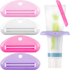 4 Pcs Toothpaste Squeezer,Plastic Toothpaste Tube Squeezer Toothpaste Dispenser Hanging Toothpaste Clip Toothpaste Holder for Bathroom,Suitable for Toothpaste Cream Cosmetics and Paint(Colorful)