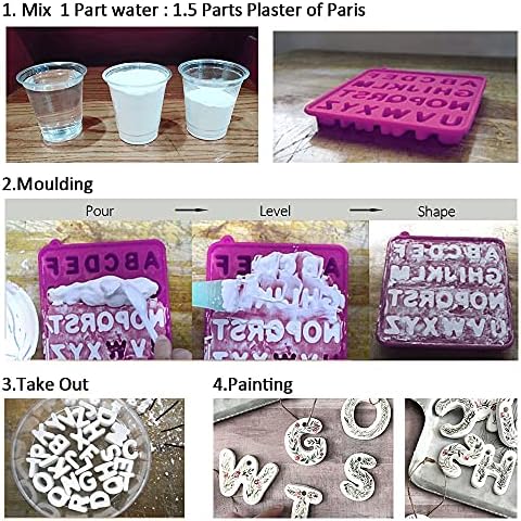 Falling in Art 1lb Plaster of Paris Powder - Hand Mold Casting Kit Powder, Gypsum Cement, Pottery & Ceramic Plaster Powder for Crafts, Sculpture, Diorama and Home Decor