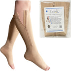 Presadee 30-40 mmHg Extra Firm Zipper Compression Leg Swelling Open Toe Socks