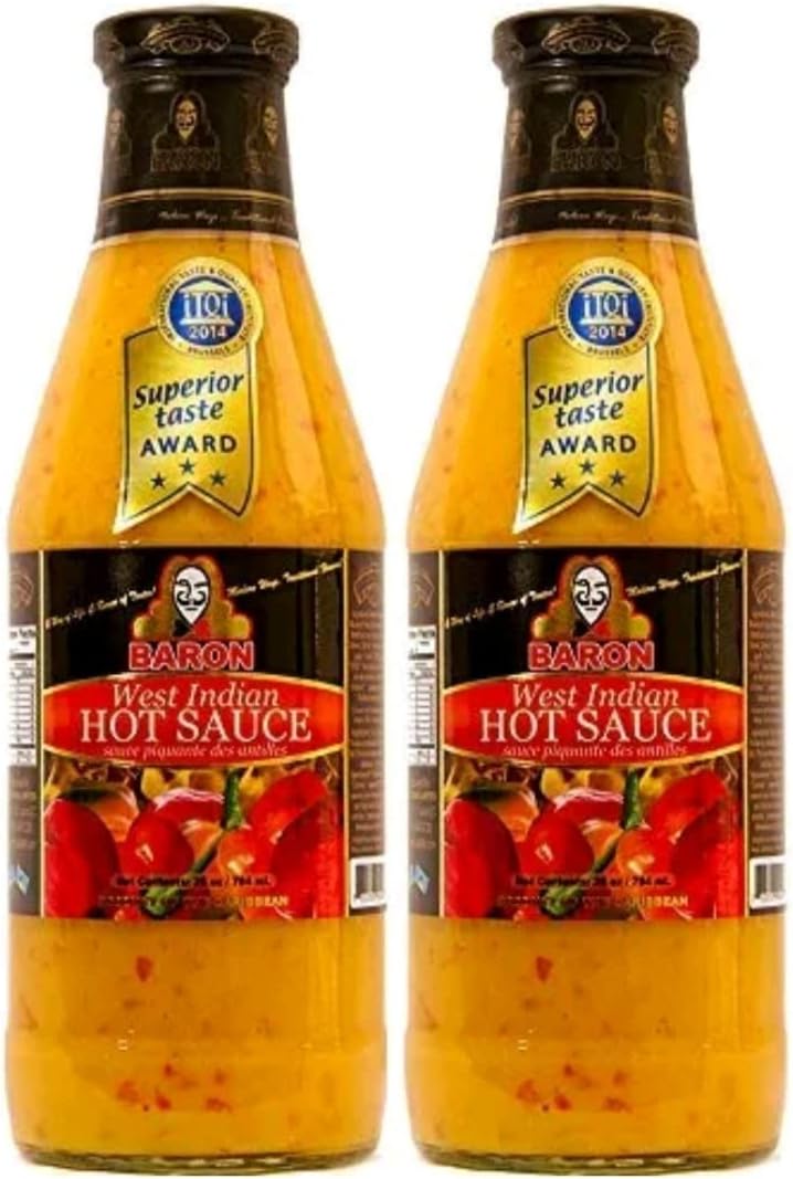 Baron West Indian Hot Sauce 28 Ounce (Pack of 2)