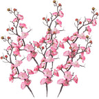 6Pcs Cherry Blossom Cake Topper Decorations Japanese Style Edible Cake Picks for Birthday Parties Weddings and Celebrations 11.8 Inch Elegant Floral Ornaments