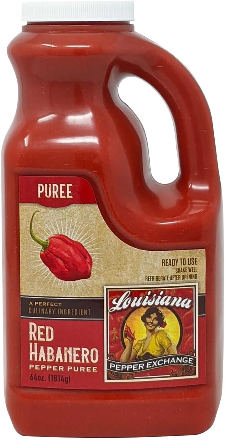 Louisiana Pepper Exchange Red Habanero Puree, 64oz