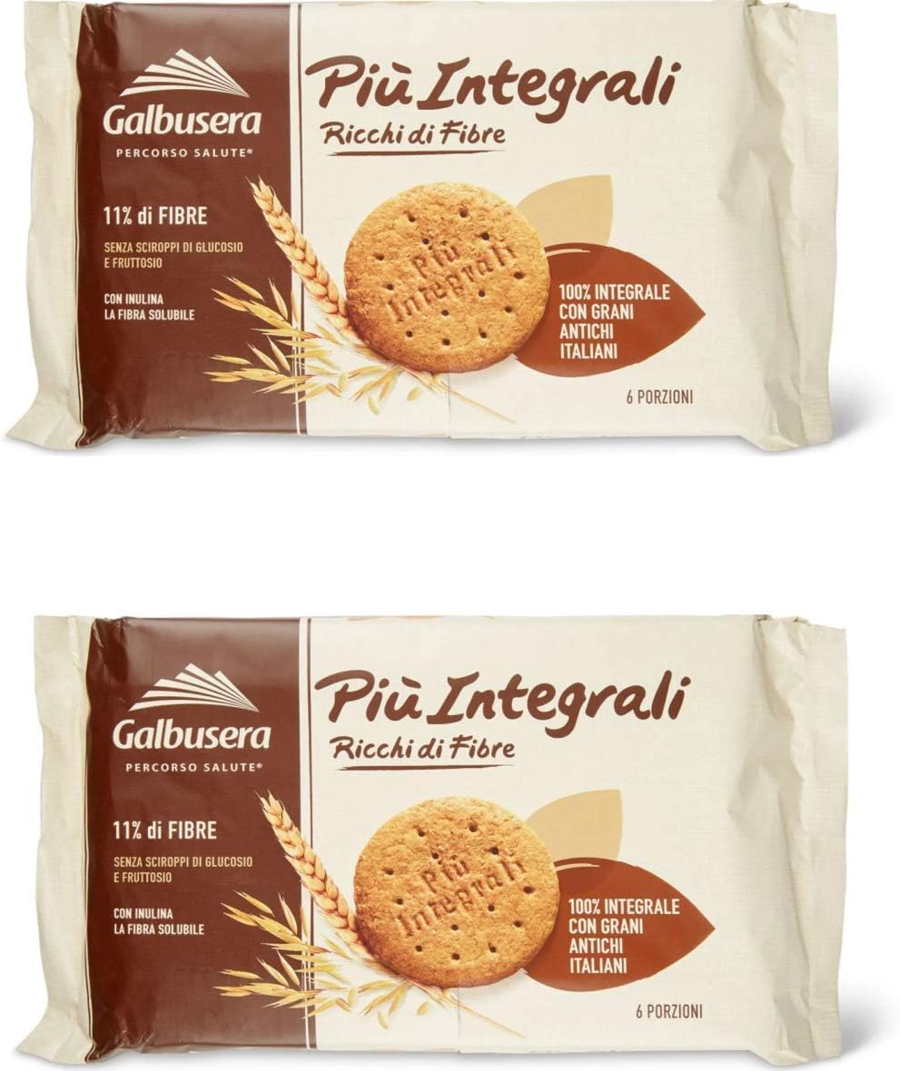 Galbusera "Piu' Integrali" More Integral Biscuits 330g, pack of 2