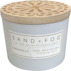 Sand + Fog Scented Candle - Limoncello – Additional Scents and Sizes – 100% Cotton Lead-Free Wick - Luxury Air Freshening Jar Candles - Perfect Home Decor – 12oz