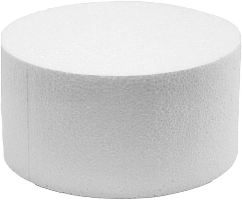 Global Sugar Art 9 x 5 Inch Cake Dummy – Styrofoam Fake Cake for Decorating, Display & Practice