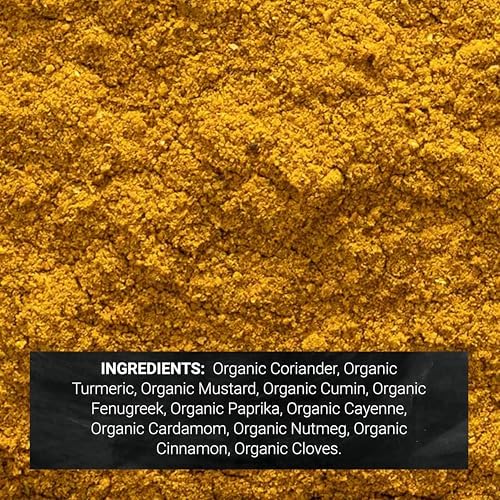 Frontier Co-op Certified Organic Curry Powder, 1-Pound Bulk, Aromatic Blend 11 Indian Cooking Spices for Meat, Seafood, Tofu