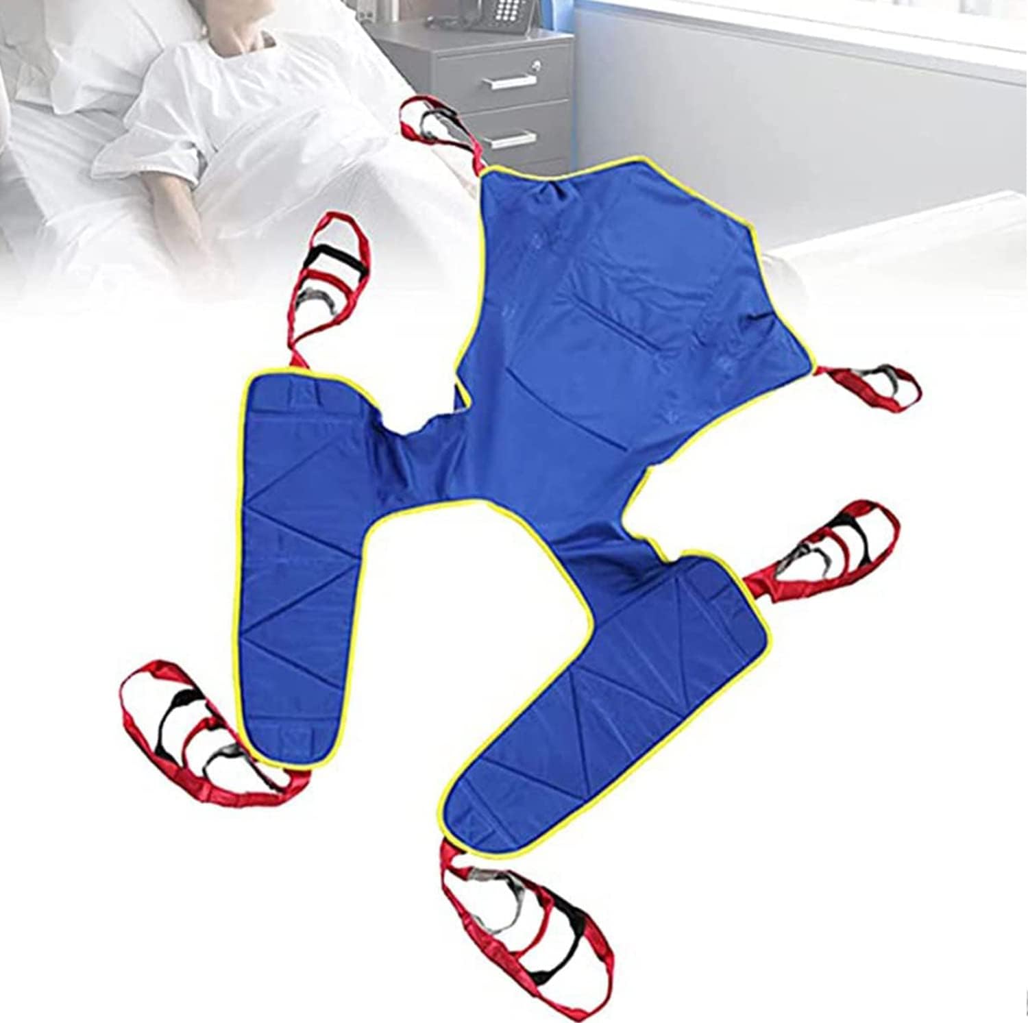 Toileting Sling Patient Lifter - Full Body Patient Lift Sling - Medical Lift Equipment Divided Leg for Elderly,Handicapped,Heavy Duty Transfer Belts 507lbs,L
