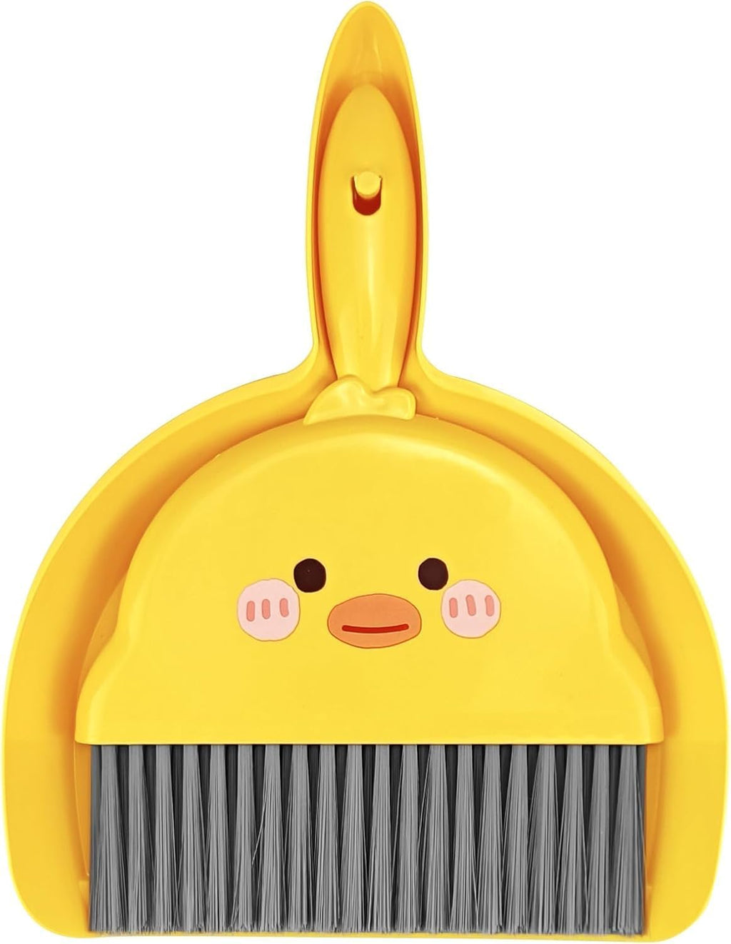 Portable Small Broom and Dustpan Set,1pc Dustpan and Brush Set with Durable Brush, Cute Mini Tool for Desktop Debris Keyboards & Pet Cages Guinea Pig Cage Space Cleaning (Chick)