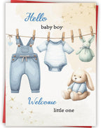 Funny Baby Shower Card, New Baby Boy Card, Congratulations Newborn Baby Boy Gift
