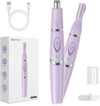Ear and Nose Hair Trimmer for Women, 2025 Professional Painless 2 in 1 USB Rechargeable Eyebrow & Facial Hair Trimmer, Precision Tool with Powerful Motor and Dual-Edge Blades, IPX7 Waterproof