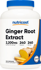 Nutricost Ginger Root Extract 240 Capsules for 240 Servings Per Bottle - Gluten Free, Non-GMO