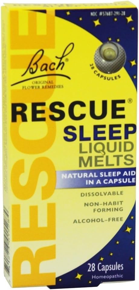 Bach Rescue Sleep Liquid Melts, Dissolvable Capsules 28 ea (Pack of 6)
