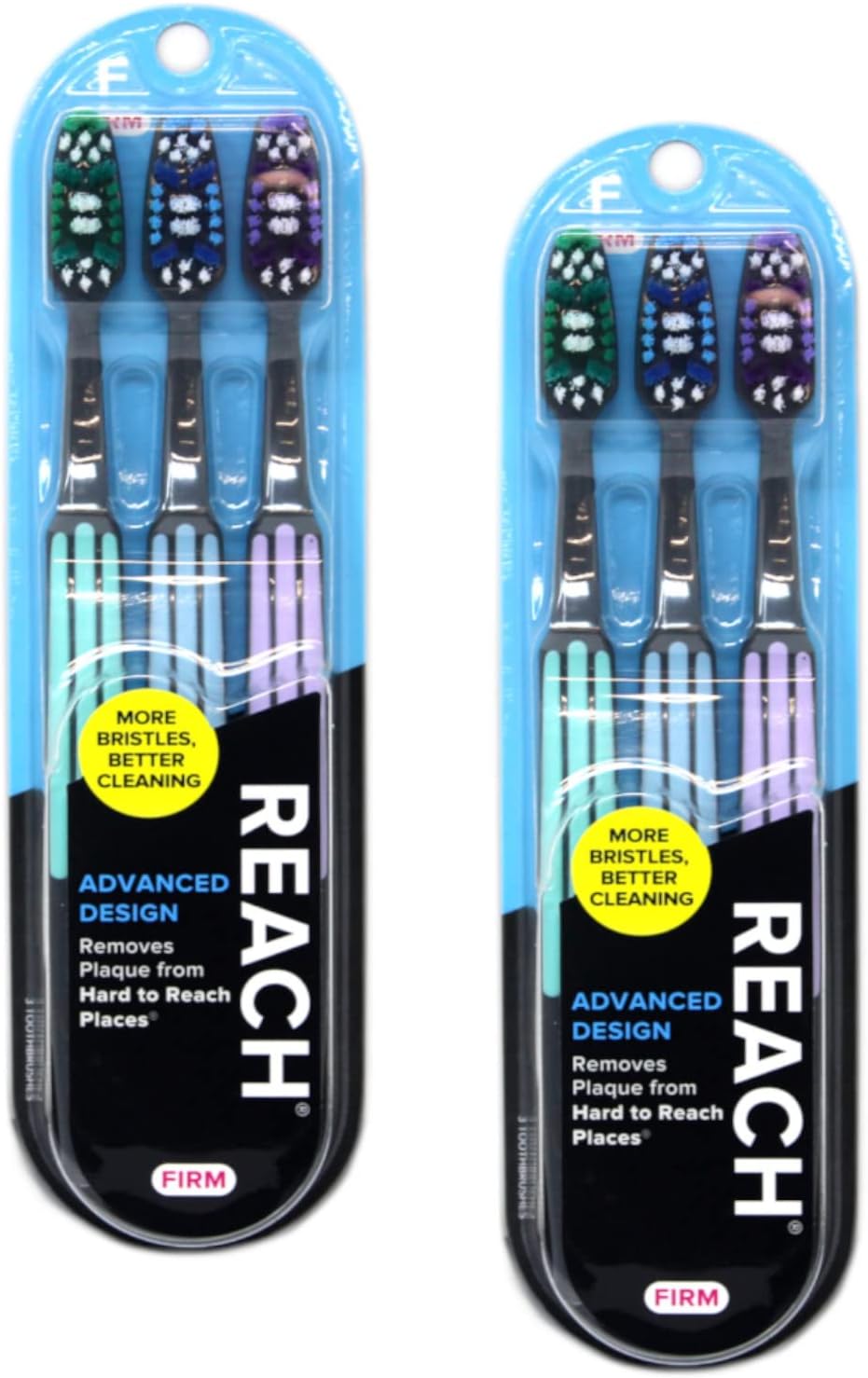 Reach Advanced Design Firm Toothbrushes, Colors May Vary, 3 Count (Pack of 2) Total 6 Toothbrushes