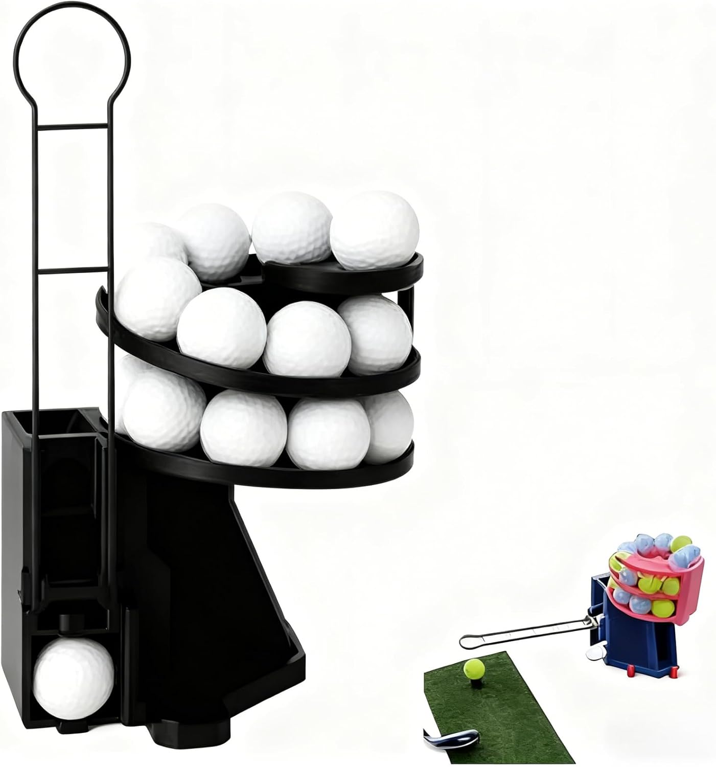Range Reload Golf Ball Dispenser-Automatic Golf Ball Tee Up Machine for Driving Range & Home Use, No Electricity Required