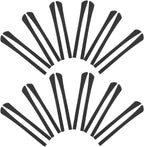 Homoyoyo 12 Pairs Black Silicone Eyeglass Temple End Tips Non-slip Ear Grips Eyewear Sleeve Covers for Sports Work and Daily Use