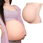 Fake Pregnant Belly 6-9 Months Artificial Silicone Pregnancy Belly Lifelike Skin for Actor Performance Maternity