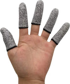 JADE KIT 20 PCS Finger Cots Cut Resistant Protector, Finger Covers for Cuts, Gloves Life Extender, Cut Resistant Finger Protectors for Kitchen, Work, Sculpture, Anti-Slip, Reusable