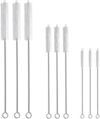 9-Piece Straw Cleaner Brush Kit - for Stanley Mug 40, 30, 20 oz, (3-Size) Extra Long Pipe Cleaners, Straw Cleaning Brush for Tumbler, Sippy Cup, Bottle and Tube