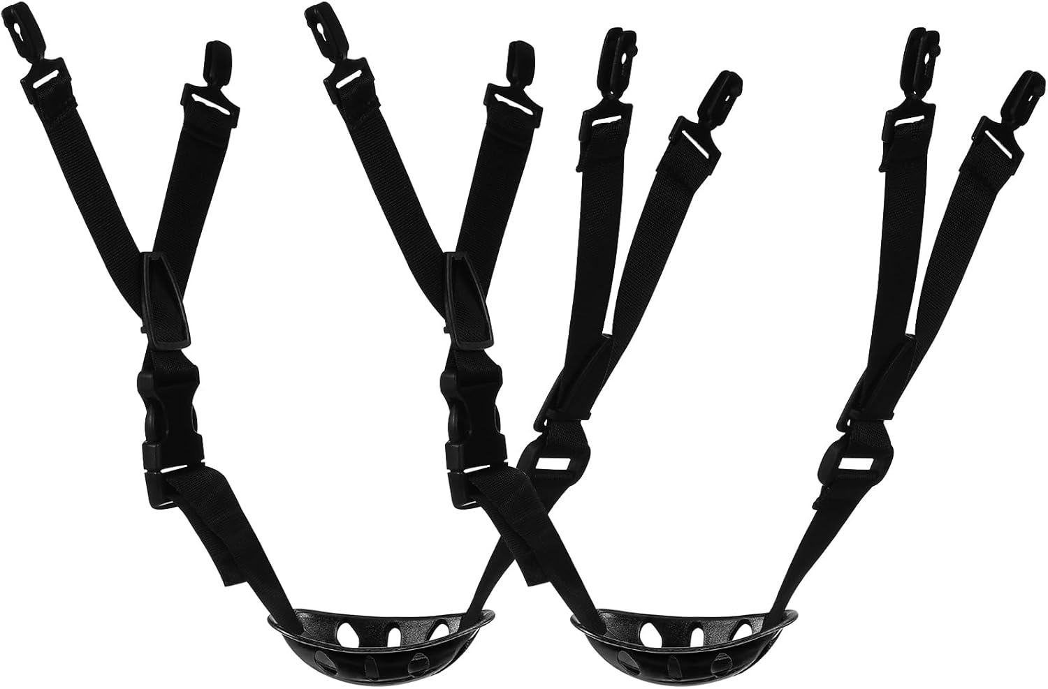 POPETPOP 2 Pcs Hard Hat Chin Strap - Universal Safety Helmet Strap with Adjustable Elastic Strap and Chin Cup for Construction Worker Hat and Bike Helmet Replacement