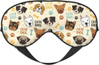 Cute Dog Sleep Mask Breathable Soft Eye Mask for Sleep for Women Men Lightweight Eye Cover for Travel, Night Work, Nap, Office