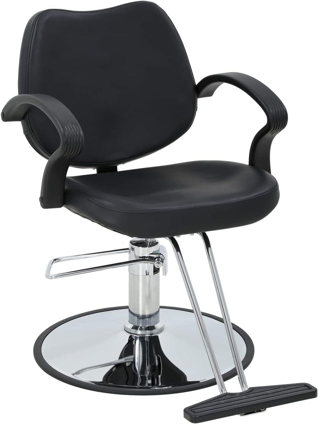 HCY Barber Chair,Salon Chair for Hair Stylist Swivel Styling Chair Heavy Duty Hydraulic Pump Adjustable for Beauty Hair Salon Spa Shampoo(Black) HY-BS-3W-BLACK