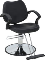 HCY Barber Chair,Salon Chair for Hair Stylist Swivel Styling Chair Heavy Duty Hydraulic Pump Adjustable for Beauty Hair Salon Spa Shampoo(Black) HY-BS-3W-BLACK