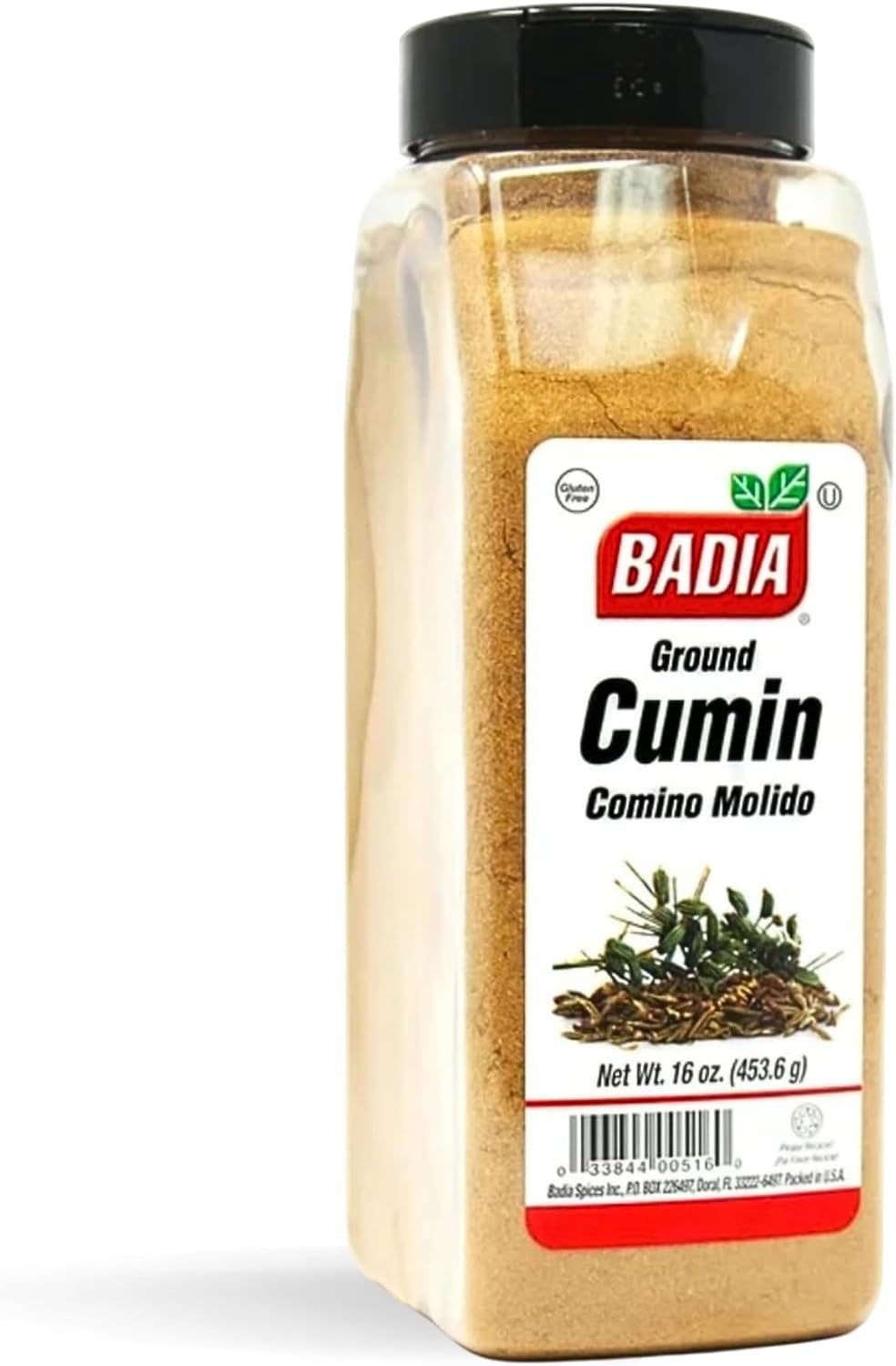 Badia Ground Cumin, 16 oz – Comino Powder for Authentic Aromatic Flavor in Cooking, Baking, & Seasoning