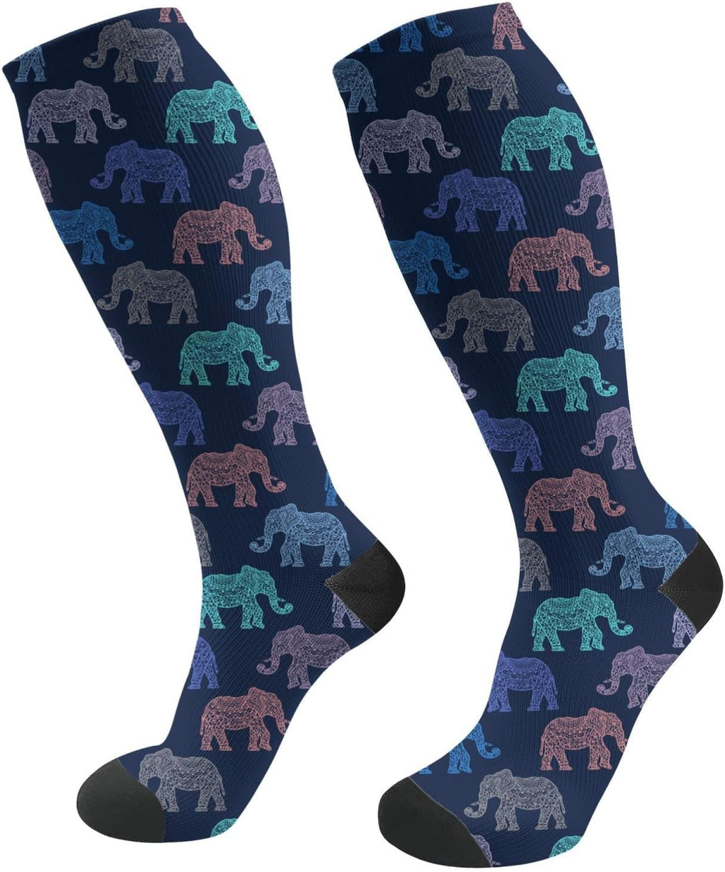 Computer Nerd Circuit Board CPU Socks For Women & Men Support Circulation For Nurse, Travel, Flight