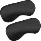 2 PCS Black Satin Sleep Masks, Adjustable Silk Eye Mask for Sleeping, Eye Sleep Shade Cover, Blind Folds Soft Breathable Blindfold for Play Party Games Airplane Travel Essentials Cover Gifts
