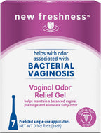 New Freshness Vaginal Odor Relief Gel for Odor Associated with Bacterial Vaginosis, Prefilled Vaginal Suppositories with Gel, 7 Ct