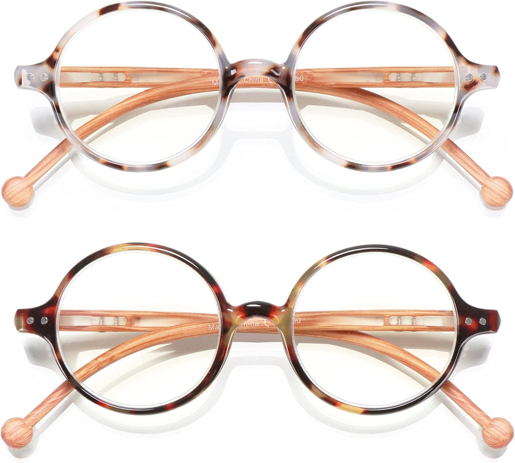 Round Reading Glasses Women Men Blue Light Blocking Circular Readers Unisex Ultra Lightweight Circle Cheaters Glasses